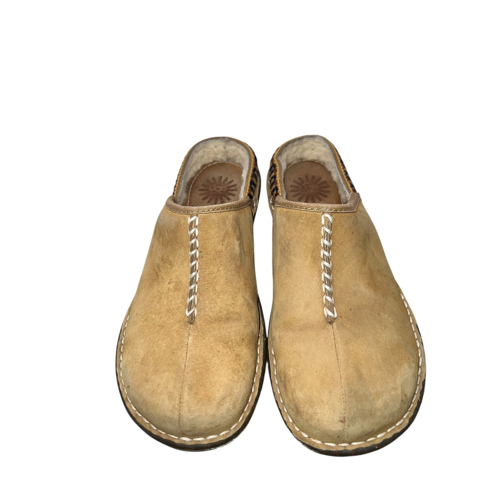 UGG Australia Suede‎ Clogs Women's Shoes Brown Warm Cottagecore Comfort - Picture 2 of 11
